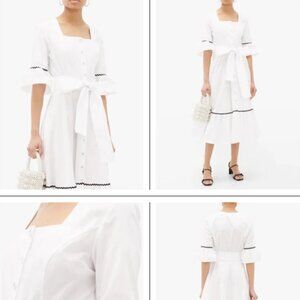 NWOT Batsheva Delsy Belted Dress White size 4 (Small)